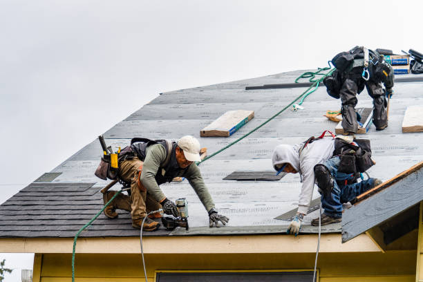 Professional Gutter Installation technician working in Saint Meinrad, IN